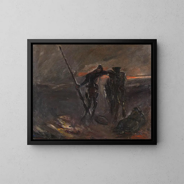Don Quijote, la notte, Don Quijote e Rosinante - Max Slevogt — quadro incorniciato alla parete