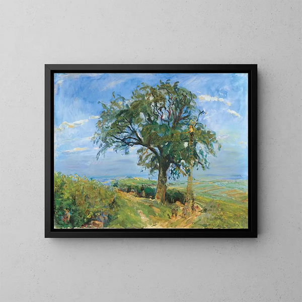Raccolta di frutta nel Palatinato Il pero - Max Slevogt — quadro incorniciato alla parete