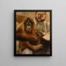 Orang-outan Seemann con il suo guardiano - Max Slevogt — quadro incorniciato alla parete