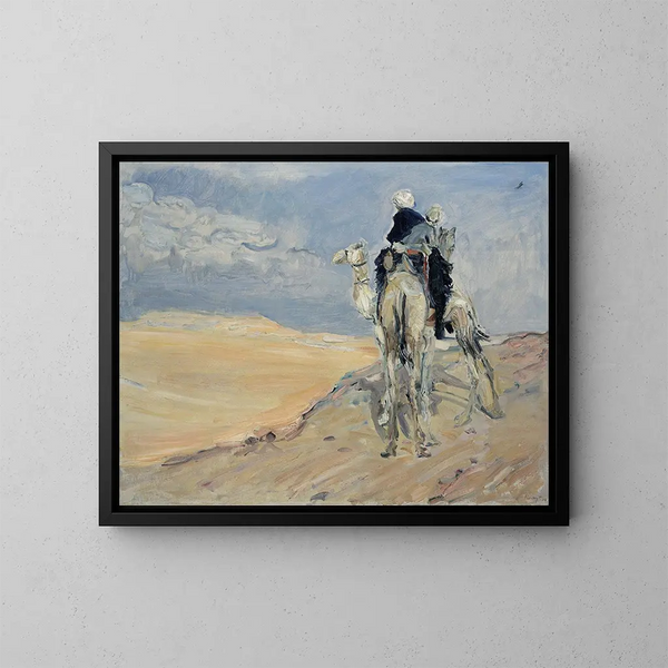 Tempesta di sabbia nel deserto libico - Max Slevogt — quadro incorniciato alla parete