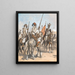 Bédouins a cavallo - Max Tilke — quadro incorniciato alla parete