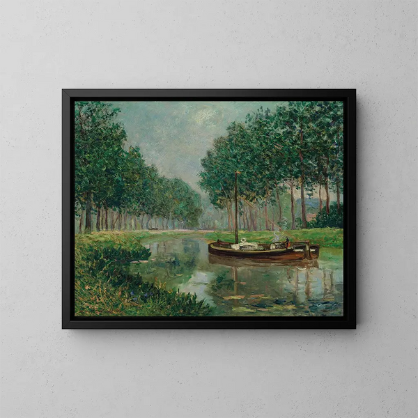 Chaland sur le canal - Maxime Maufra — quadro incorniciato alla parete