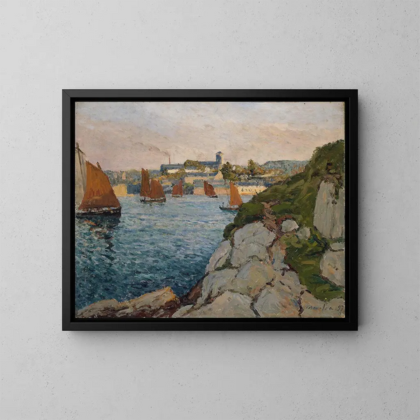 Douarnenez al sole - Maxime Maufra — quadro incorniciato alla parete