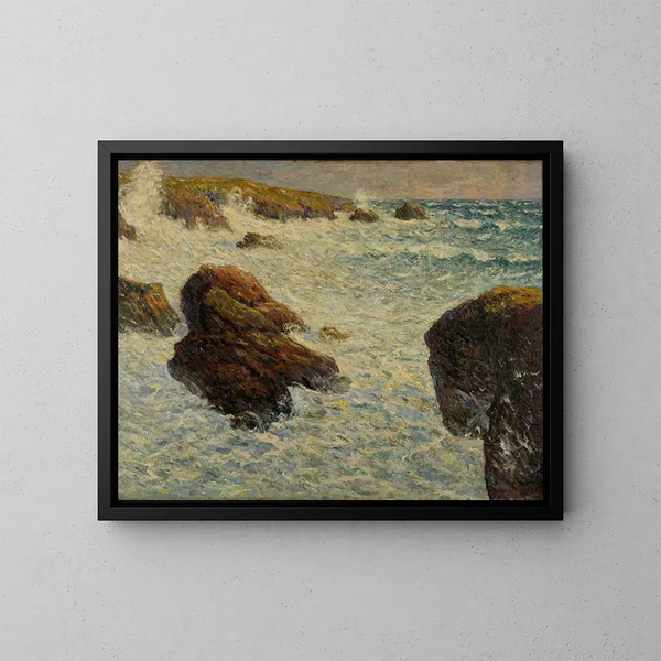 La tempesta di Quiberon, Morbihan - Maxime Maufra — quadro incorniciato alla parete