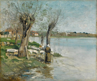 Lavandière al fiume vicino a Nantes - Maxime Maufra — vista dell’opera