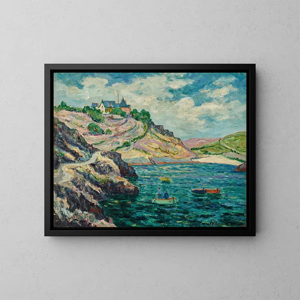 Il fond de l'anse de Port-Goulphar, Belle-Île - Maxime Maufra — quadro incorniciato alla parete