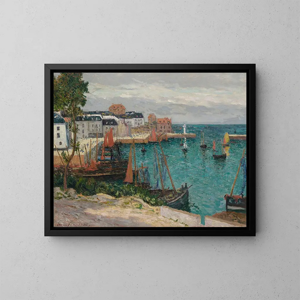 Il porto di Sauzon, Belle-Île-en-Mer - Maxime Maufra — quadro incorniciato alla parete