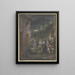 Serenata notturna nel vicolo di una piccola città - Maximilian Neustück — quadro incorniciato alla parete