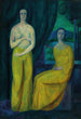 Due donne in una stanza - Maximilian Reinitz — quadro incorniciato alla parete