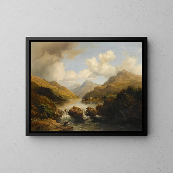 Pescatori sul lago - McNeil Macleay — quadro incorniciato alla parete
