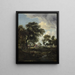 Una fattoria al sole - Meindert Hobbema — quadro incorniciato alla parete