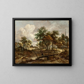 Meindert Hobbema - Landscape with a Footbridge.webp