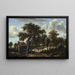 I Viaggiatori - Meindert Hobbema — quadro incorniciato alla parete