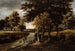 Paesaggio boscoso con personaggi su un sentiero - Meindert Hobbema — vista dell’opera
