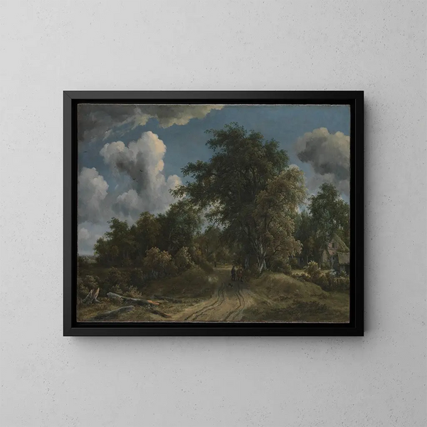 Strada forestale - Meindert Hobbema — quadro incorniciato alla parete
