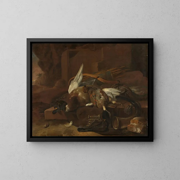 Un sac de chasseur - Melchior d'Hondecoeter — quadro incorniciato alla parete