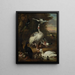 Uccelli - Melchior d'Hondecoeter — quadro incorniciato alla parete