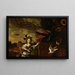Fillette aux paons - Melchior d'Hondecoeter — quadro incorniciato alla parete
