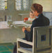 Madre e figlio a tavola durante la colazione - Carl Moll — ambientato in un interno