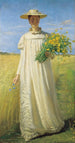 Anna Ancher revenant du champ - Michael Ancher — vista dell’opera