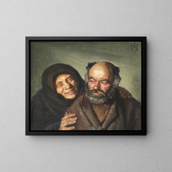 Bonatzi e la gioiosa Elsie - Michael Ancher — quadro incorniciato alla parete