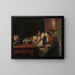 Accanto al letto della nonna - Michael Ancher — quadro incorniciato alla parete
