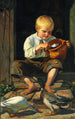Garçon nourrissant des canards - Michael Ancher — vista dell’opera
