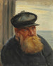 Un pescatore di Skagen con il mare sullo sfondo - Michael Ancher — vista dell’opera