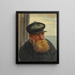Un pescatore di Skagen con il mare sullo sfondo - Michael Ancher — quadro incorniciato alla parete