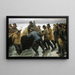 Pescatori che lanciano una barca - Michael Ancher — quadro incorniciato alla parete