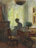 Interno della casa dell'artista Signora Anna Ancher di Sytjet - Michael Ancher — vista dell’opera