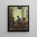 Interno della casa dell'artista Signora Anna Ancher di Sytjet - Michael Ancher — quadro incorniciato alla parete