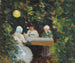 Insieme nel giardino una sera d'estate sotto la lampada - Michael Ancher — vista dell’opera