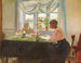 Lettura della luce attraverso la finestra - Michael Ancher — vista dell’opera