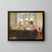 Lettura della luce attraverso la finestra - Michael Ancher — quadro incorniciato alla parete