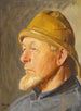 Pêcheur de Skagen avec un sud-ouest - Michael Ancher — vista dell’opera