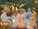 Il pranzo degli attori a Skagen - Michael Ancher — vista dell’opera
