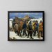 Il canotto di salvataggio viene trasportato attraverso le dune - Michael Ancher — quadro incorniciato alla parete
