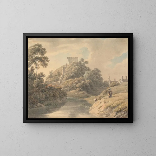 Château de Clare, Suffolk - Michael Angelo Rooker — quadro incorniciato alla parete