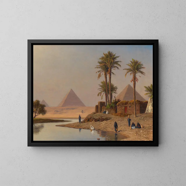 Le piramidi di Giza - Michael Haubtmann — quadro incorniciato alla parete