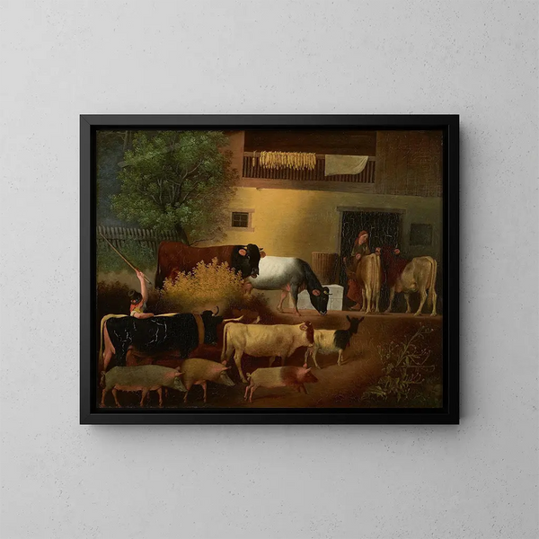 Il ritorno del gregge - Michael Neder — quadro incorniciato alla parete