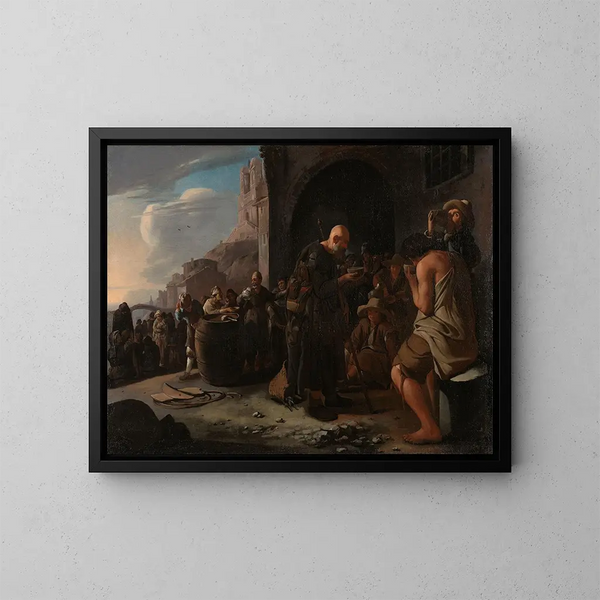 Rinfrescare gli assetati - Michael Sweerts — quadro incorniciato alla parete