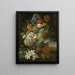 Nature morte floreale con vista su Castel Gandolfo - Michael Wentzel — quadro incorniciato alla parete