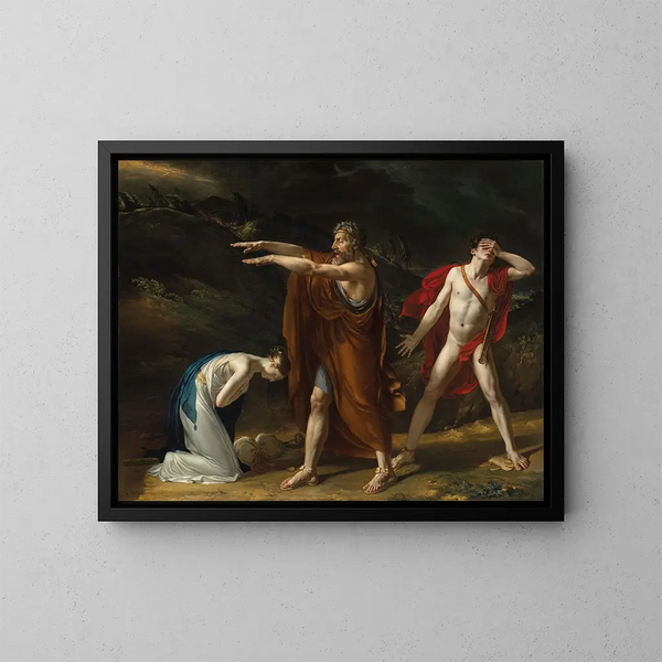 Antigone supplicante Œdipe di sollevare la sua maledizione su Polinice - Michel Lambert — quadro incorniciato alla parete