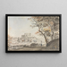 Vista sud-est del castello di Grignan in Provenza vicino al Delfinato - Michel Vincent Brandoin — quadro incorniciato alla parete