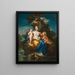 Latone e i suoi figli Apollo e Diana in un paesaggio al chiaro di luna - Michele Rocca — quadro incorniciato alla parete