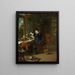 Un medico nel suo studio - Michiel van Musscher — quadro incorniciato alla parete