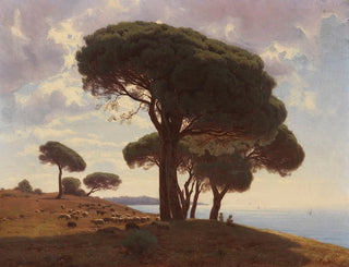 Mikhail Spiridonovich Erassi - Sdliche Kstenlandschaft mit Schafherde.webp