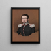 Ritratto di un giovane ufficiale - Mikhail Terebenev — quadro incorniciato alla parete