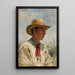 Studio di un giovane ragazzo con un cappello di paglia - Mikołaj K. Pimonienko — quadro incorniciato alla parete